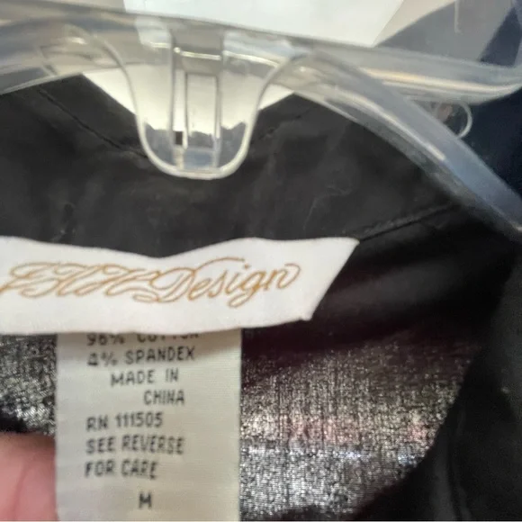 Black Cap Sleeve Ruffled Button Down Shirt - Picture 6 of 6